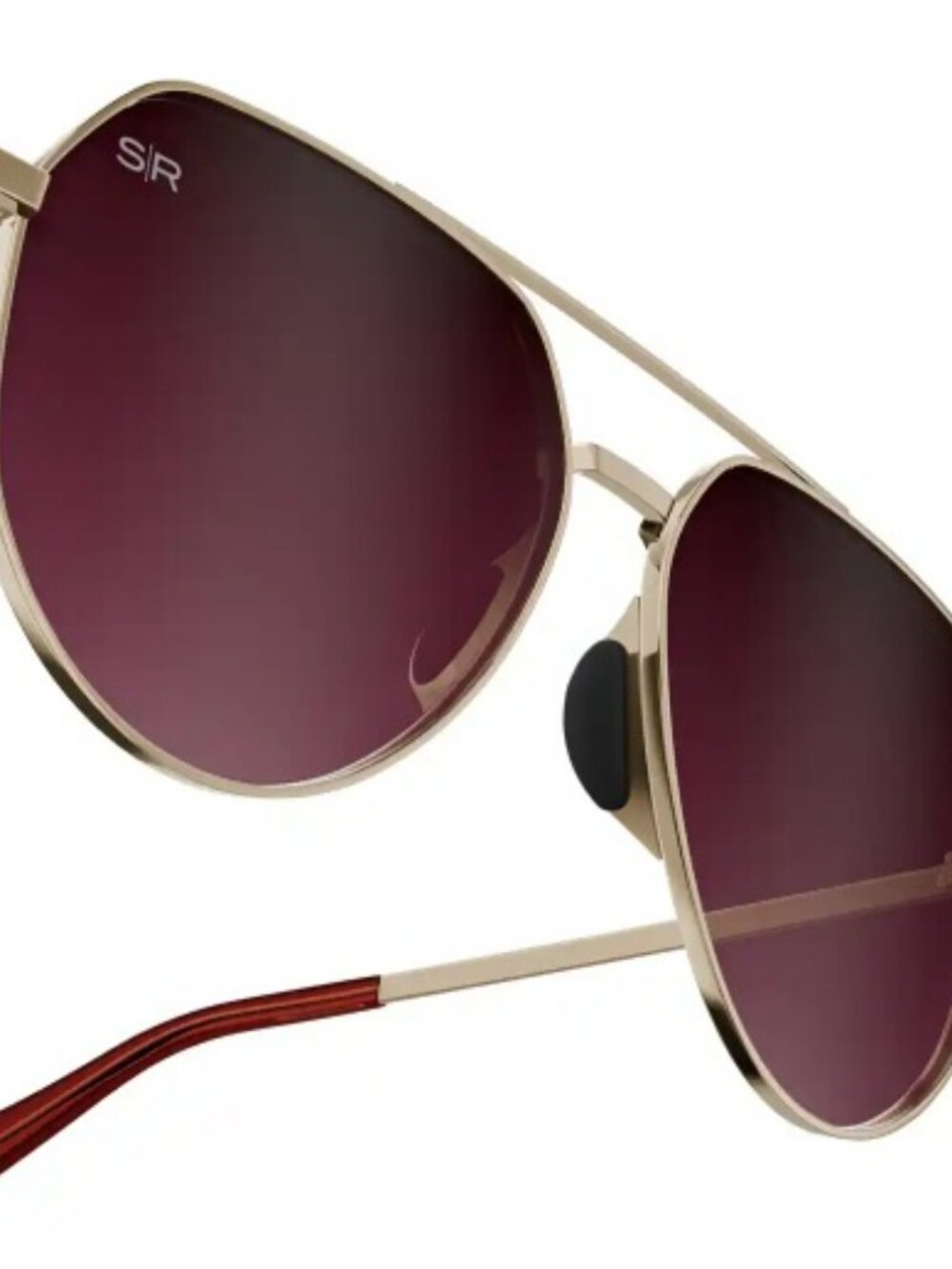 Shady Rays Women's Tangle Free Aviator Hex, Cherry Fade Polarized Sunglasses